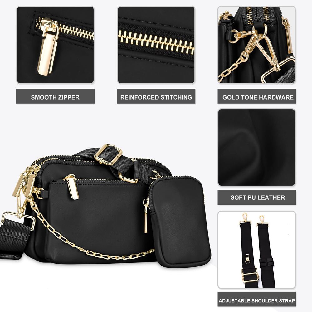 4217 Small Crossbody Bags 3 in 1 Trendy Shoulder Fashion Designer Mini Cute - Picture 4 of 7